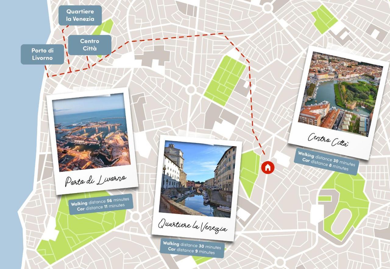Free Parking Appartamento 5 Stelle Elegante Con Suite Livorno Exterior foto